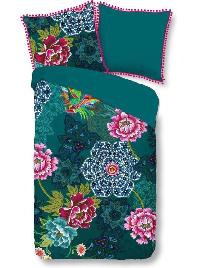 Happiness Dekbedovertrek Ceylon Groen - Percale Katoen