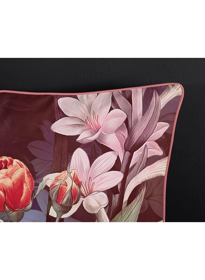 Descanso Dekbedovertrek Simone Bordeaux - Biologisch Katoensatijn