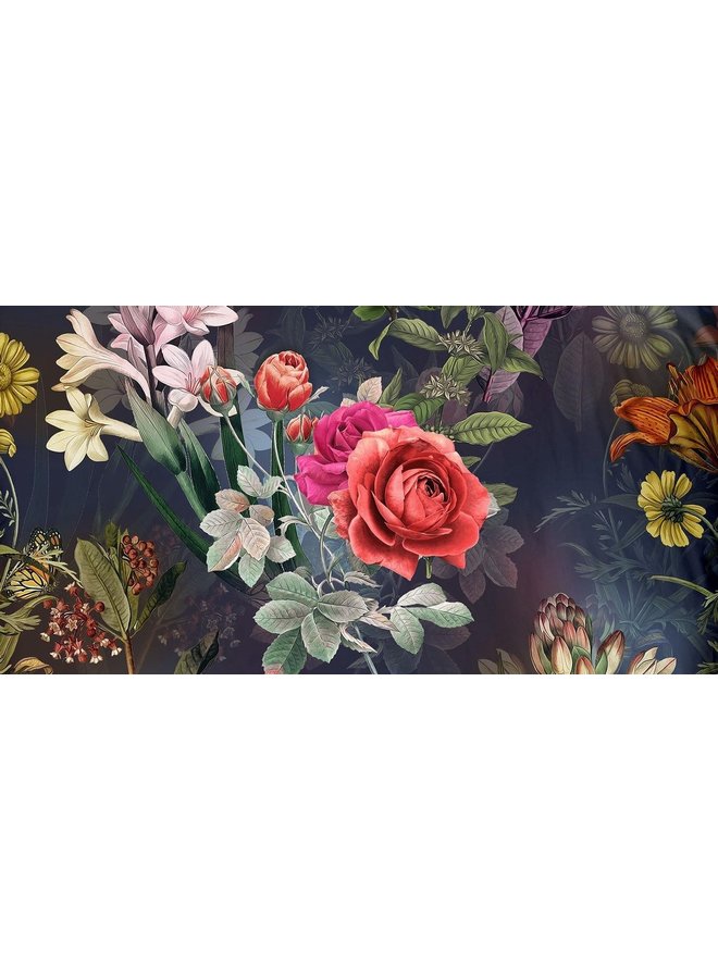 Descanso Dekbedovertrek Simone Blauw - Biologisch Katoensatijn