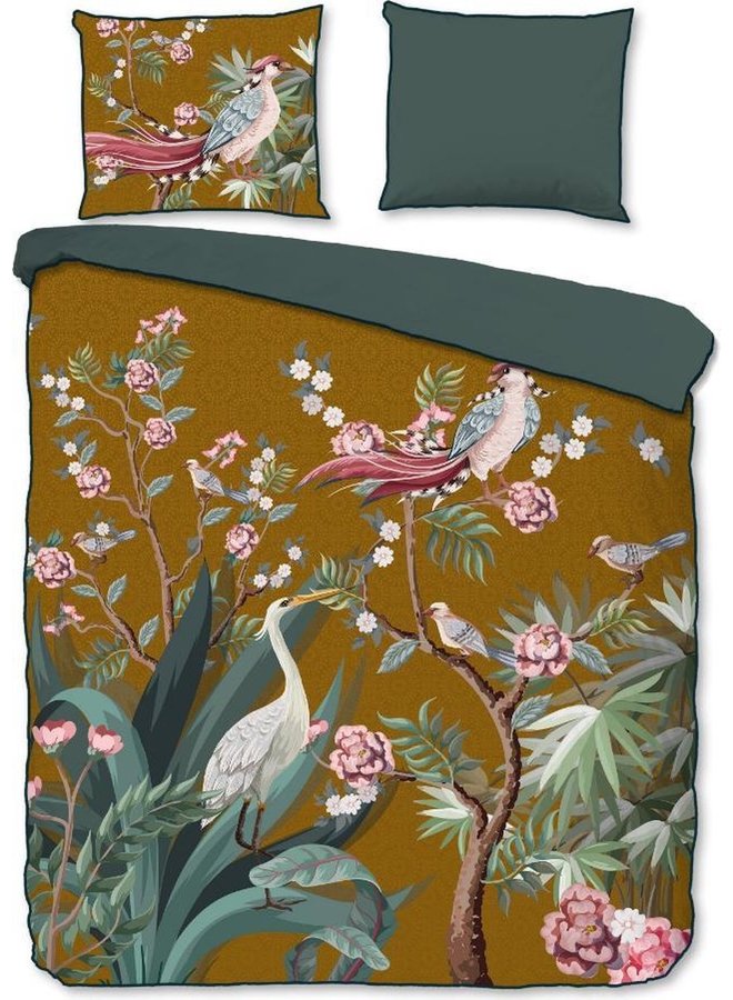 Dekbedovertrek Sarenza Oker - Biologisch Katoensatijn