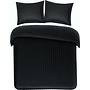 Papillon Dekbedovertrek Streep Zwart - Katoensatijn