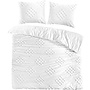 Papillon Percale Katoen Dekbedovertrek Wit