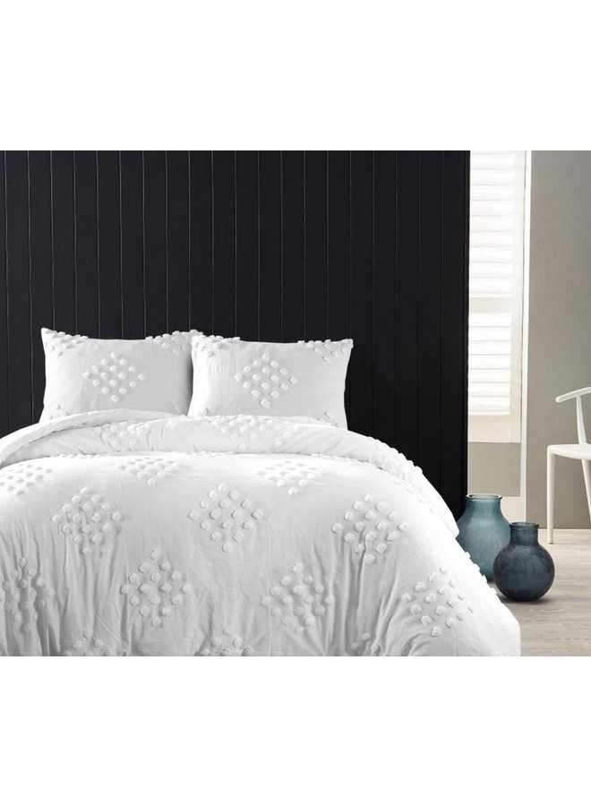 Papillon Dekbedovertrek Helsinki Wit - Percale Katoen