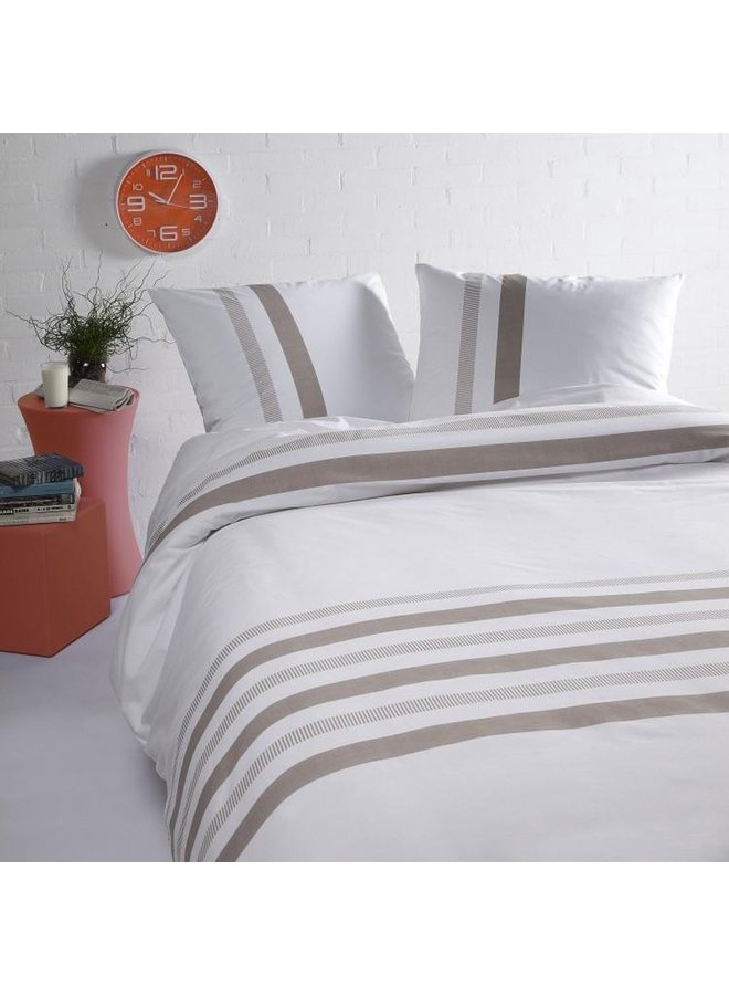 Papillon Dekbedovertrek San Francisco Zand - Katoensatijn