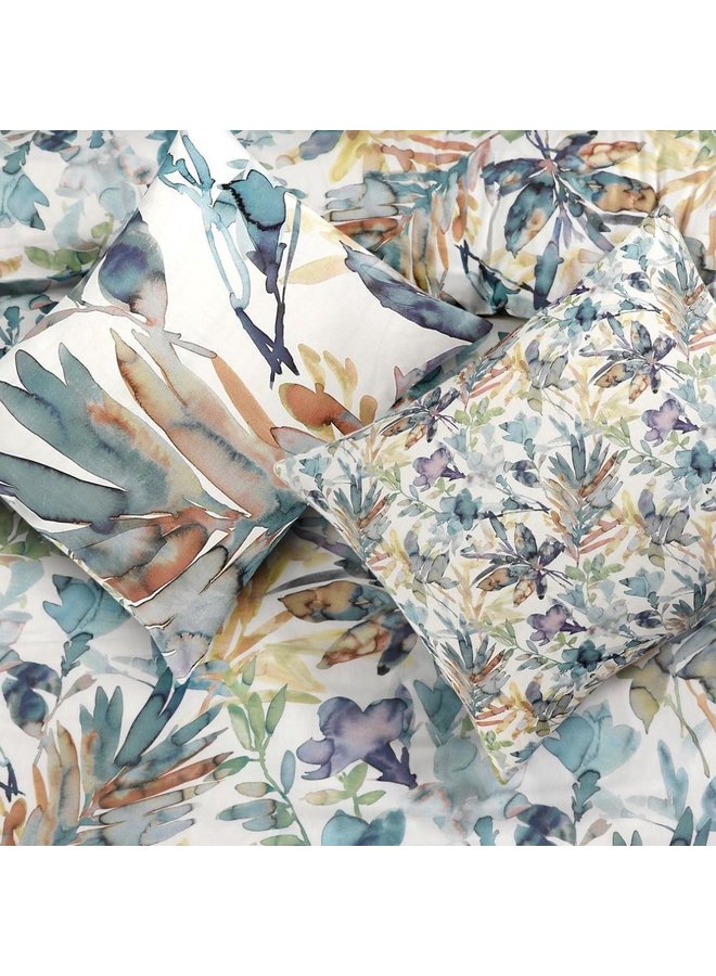Papillon Dekbedovertrek Leaves Multi - Katoensatijn