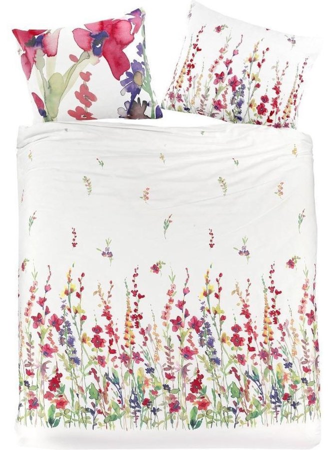 Dekbedovertrek Flowerfield Multi - Katoensatijn PL3