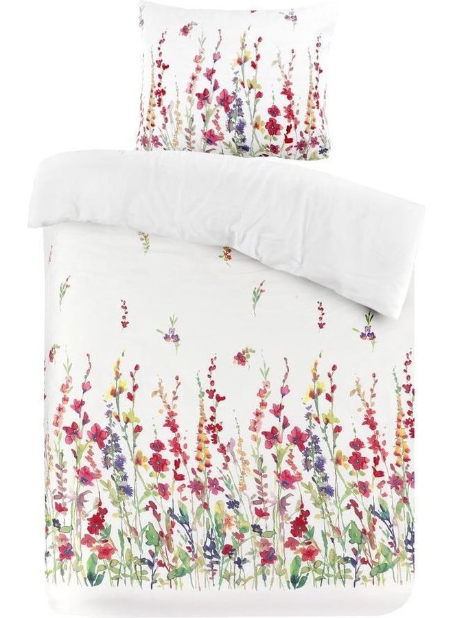 Papillon Dekbedovertrek Flowerfield Multi - Katoensatijn