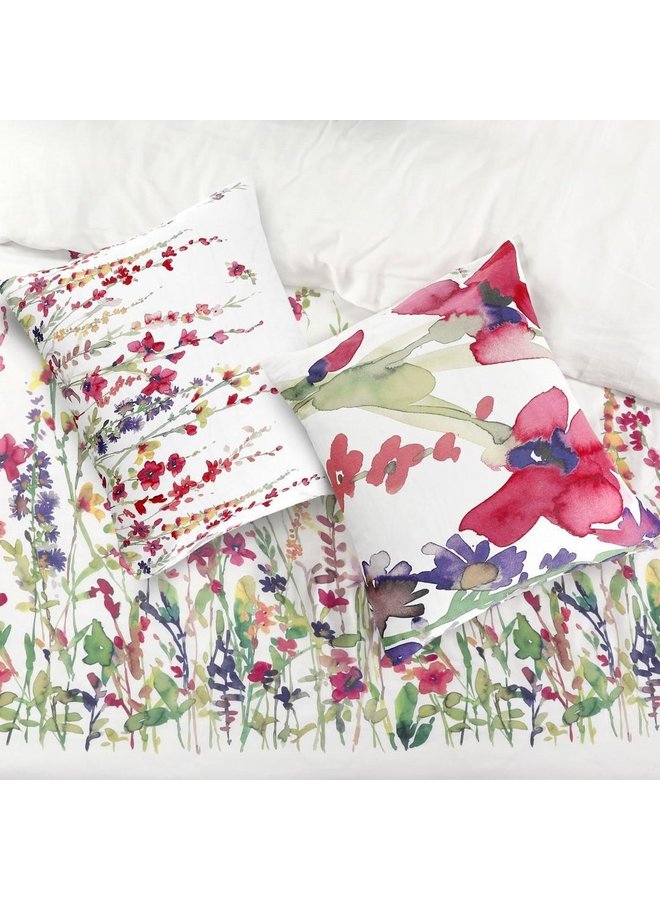 Papillon Dekbedovertrek Flowerfield Multi - Katoensatijn