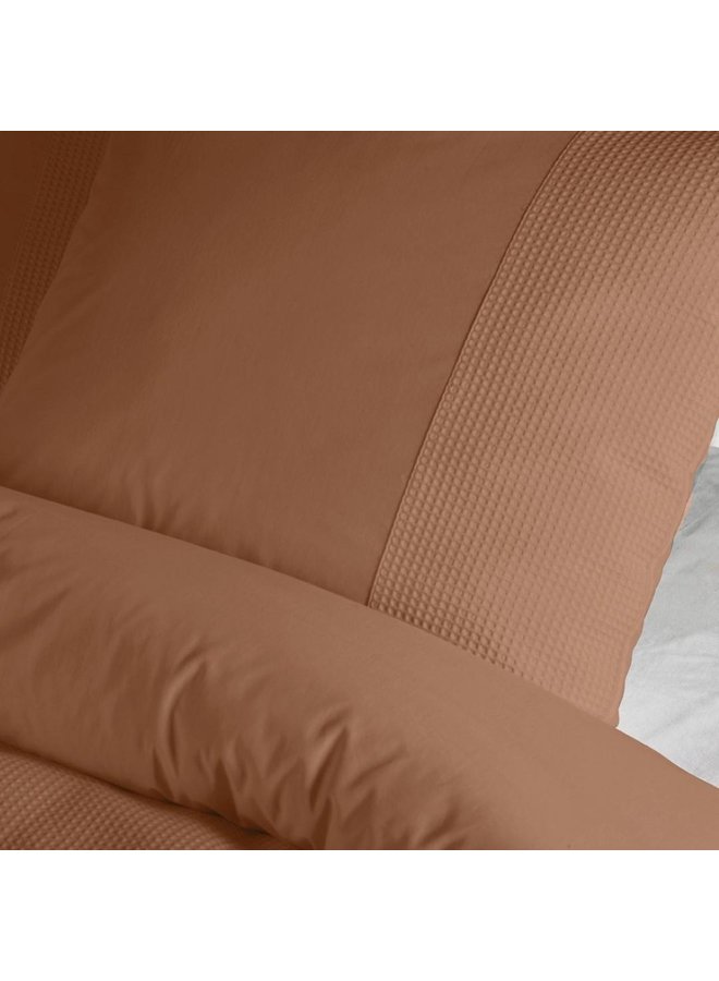 Papillon Dekbedovertrek Mendoza Roestbruin - Egyptisch Percale Katoen