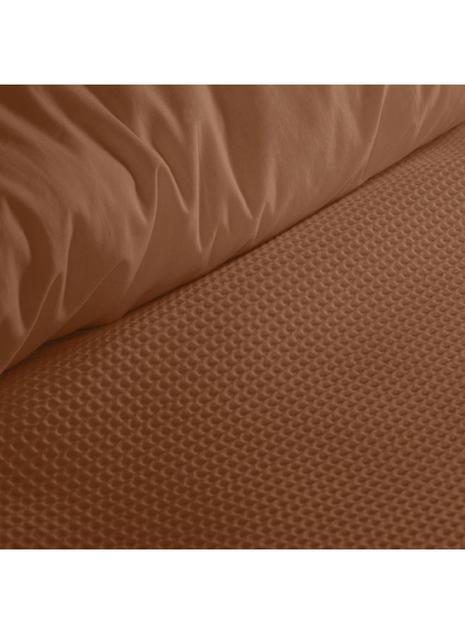 Papillon Dekbedovertrek Mendoza Roestbruin - Egyptisch Percale Katoen