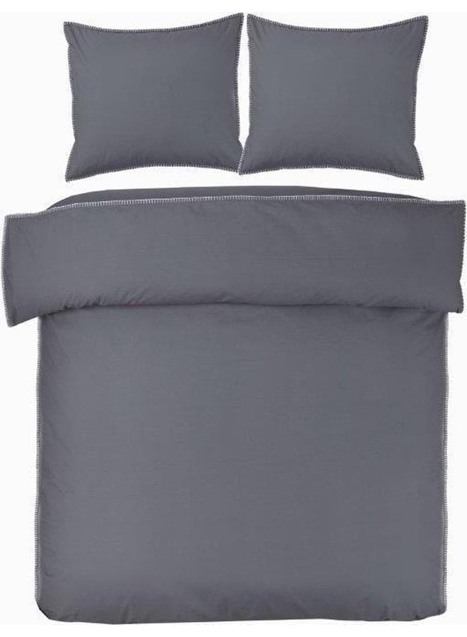 Dekbedovertrek Wellington Grijs - Percale Katoen PL2