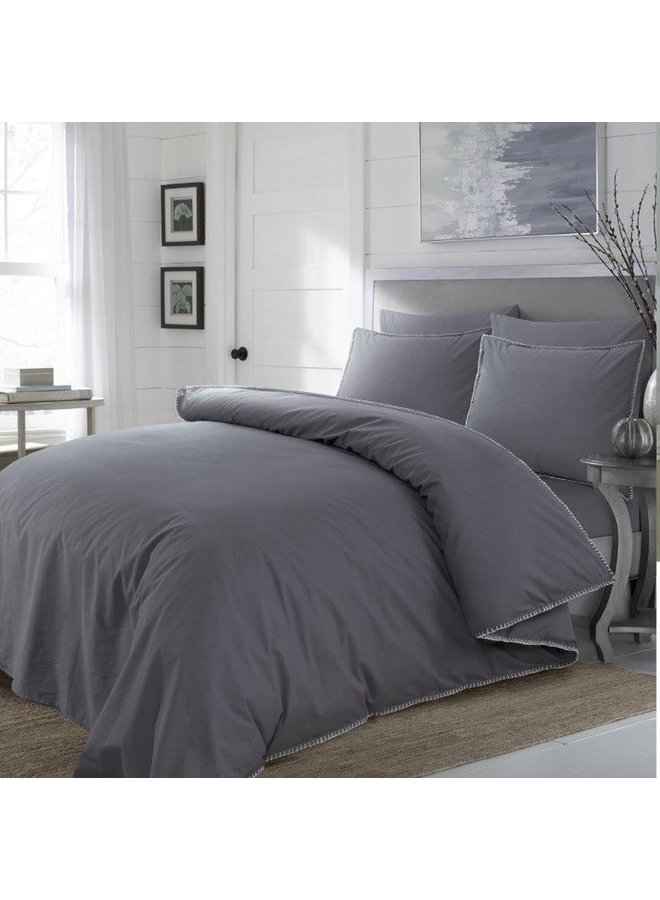 Papillon Dekbedovertrek Wellington Grijs - Percale Katoen