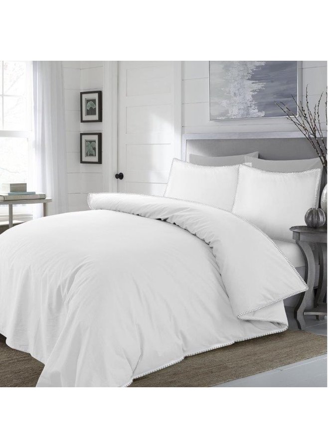 Papillon Dekbedovertrek Wellington Wit - Percale Katoen