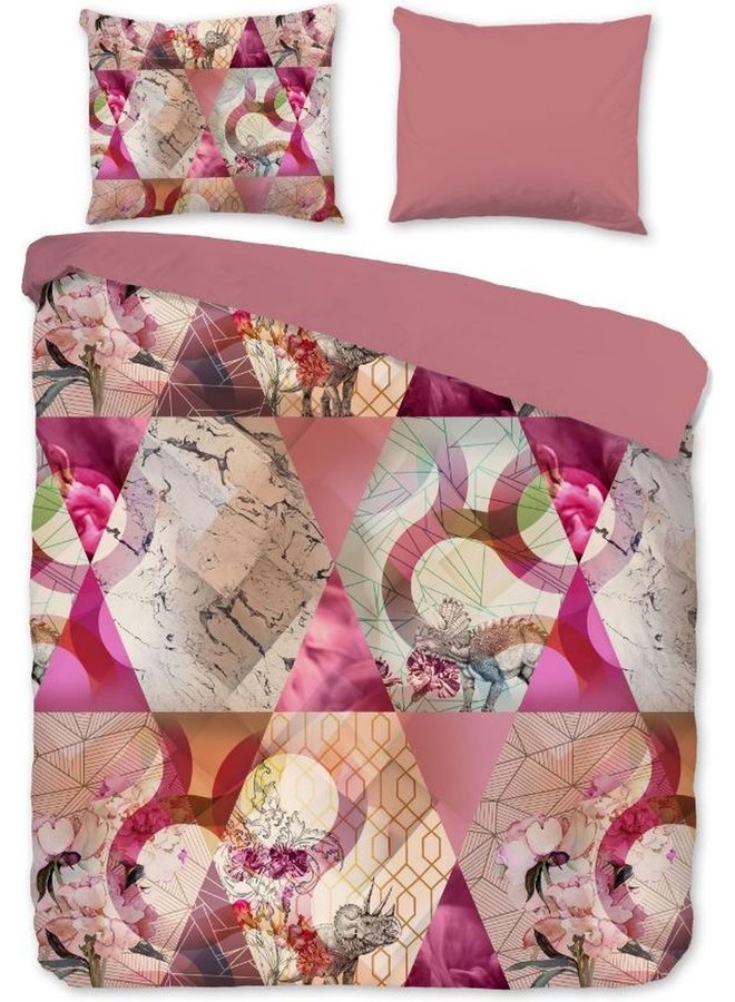 Good Morning Dekbedovertrek Escape Roze - Katoen