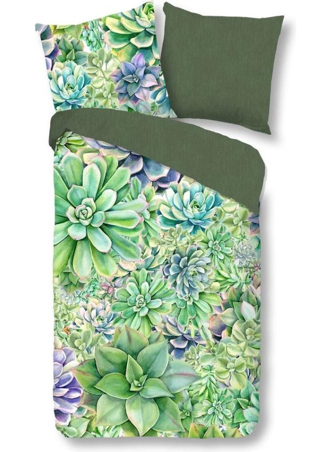 Good Morning Dekbedovertrek Sarah Groen - Katoen