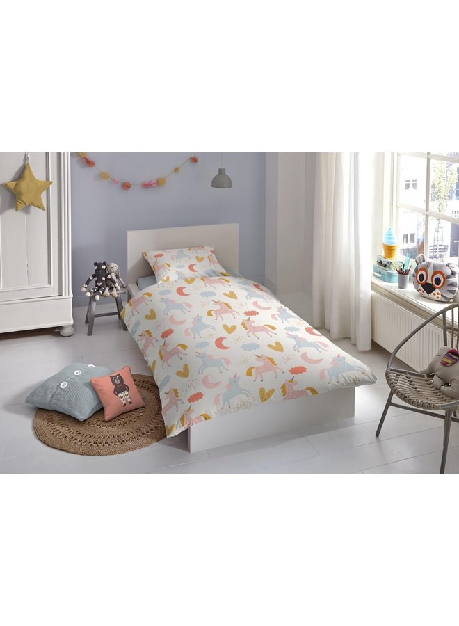 Good Morning Dekbedovertrek Kids Unicorn Multi - Katoen