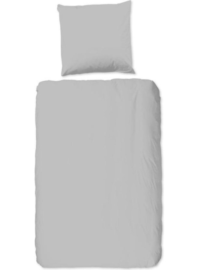Good Morning Dekbedovertrek Uni Grijs - Katoen