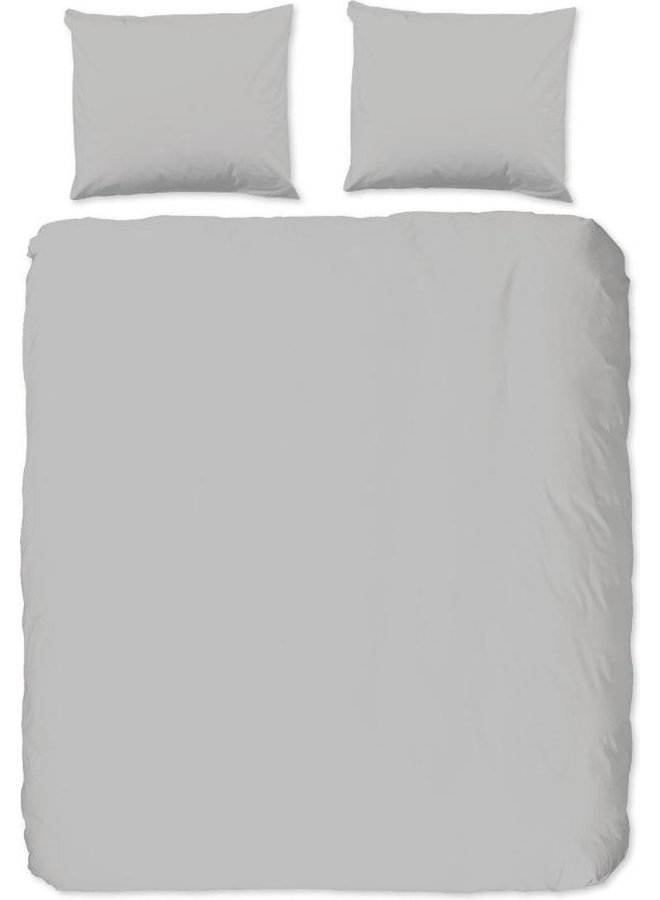 Good Morning Dekbedovertrek Uni Grijs - Katoen
