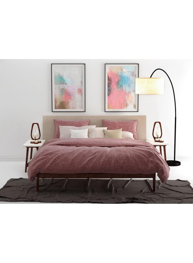ZO! Home Dekbedovertrek Lino Wijnrood - Katoen