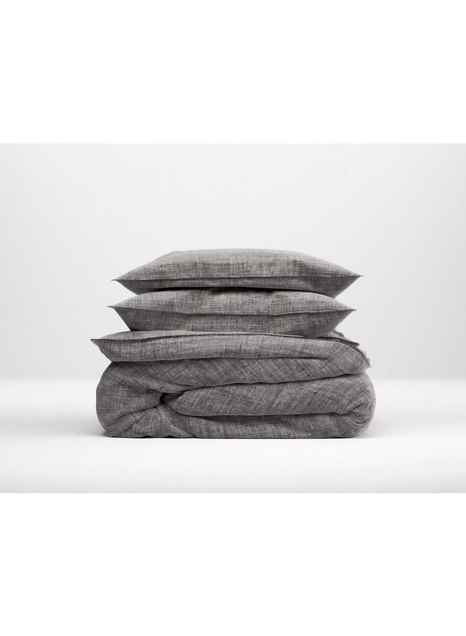 ZO! Home Dekbedovertrek Lino Antraciet - Katoen