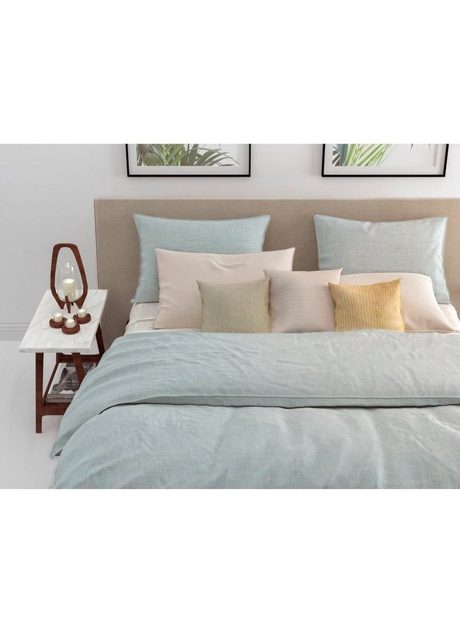 ZO! Home Dekbedovertrek Lino Mint Groen - Katoen