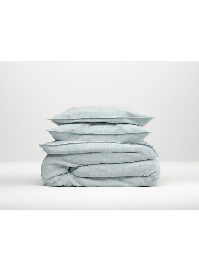 ZO! Home Dekbedovertrek Lino Mint Groen - Katoen