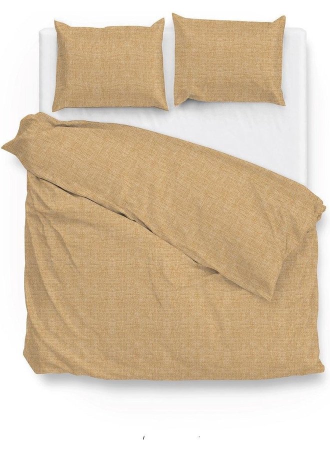 ZO! Home Dekbedovertrek Lino Okergeel - Katoen