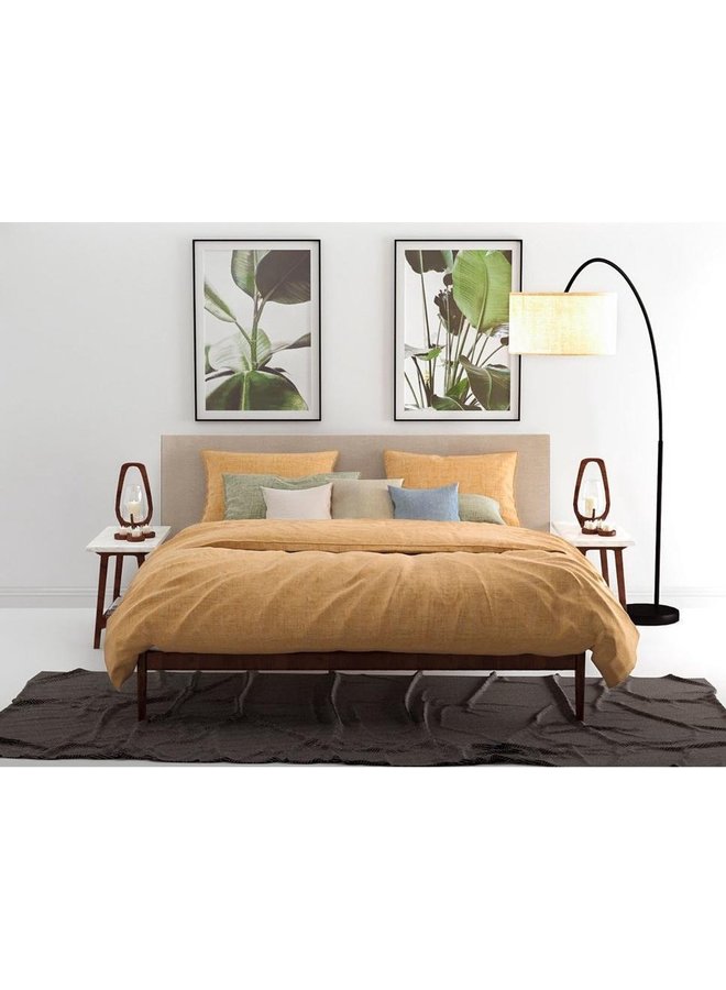 ZO! Home Dekbedovertrek Lino Oker - Katoen