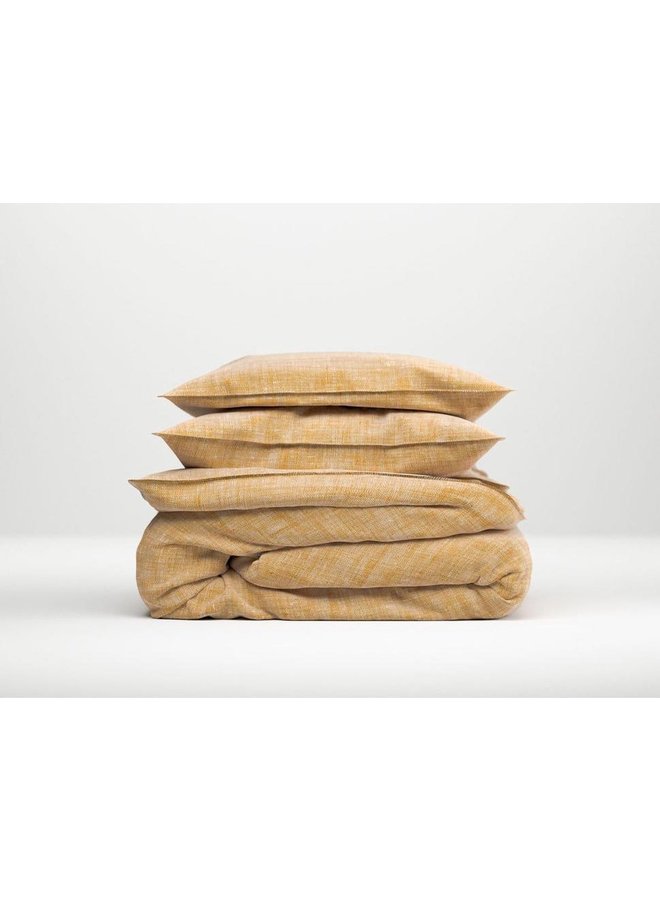 ZO! Home Dekbedovertrek Lino Okergeel - Katoen