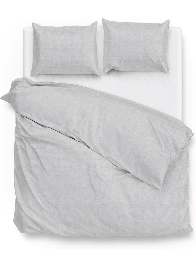 ZO! Home Dekbedovertrek Lino Grijs - Katoen
