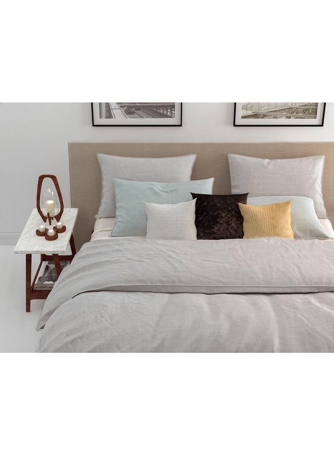 ZO! Home Dekbedovertrek Lino Grijs - Katoen