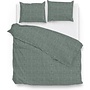 ZO! Home Dekbedovertrek Lino Emerald Groen - Katoen