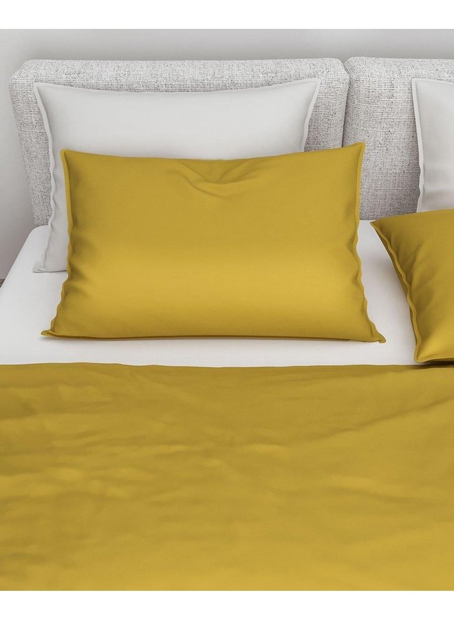 ZO! Home Dekbedovertrek Satinado Oker Geel - Katoensatijn