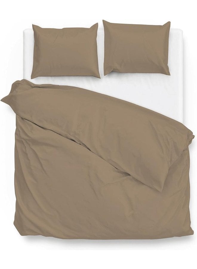 Dekbedovertrek Satinado Bruin - Katoensatijn