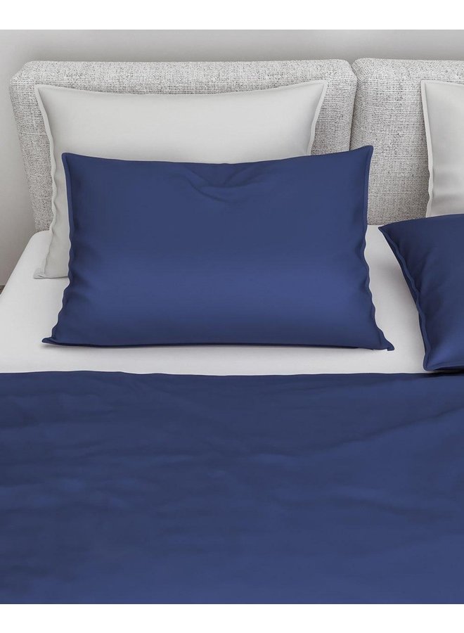 ZO! Home Dekbedovertrek Satinado Blauw - Katoensatijn