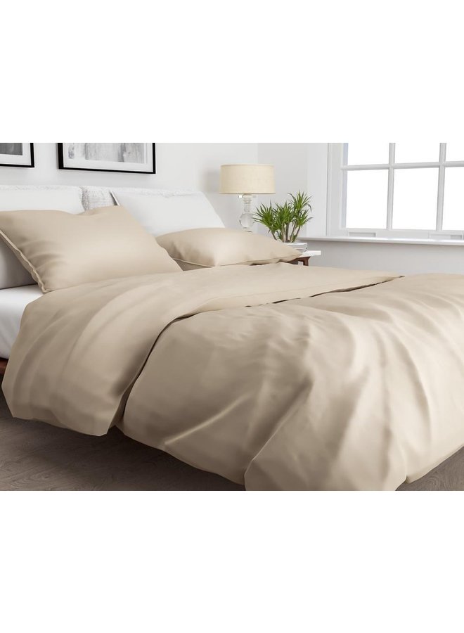 ZO! Home Dekbedovertrek Satinado Beige - Katoensatijn