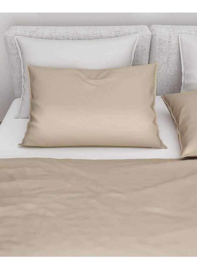 ZO! Home Dekbedovertrek Satinado Beige - Katoensatijn