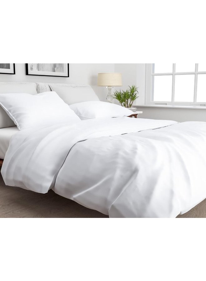 ZO! Home Dekbedovertrek Satinado Wit - Katoensatijn