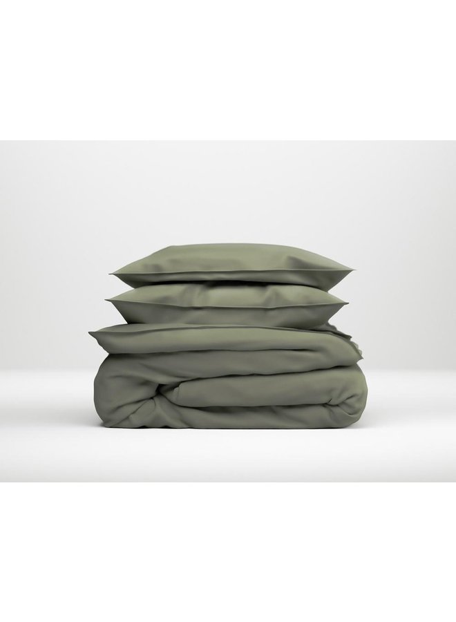 ZO! Home Dekbedovertrek Satinado Groen - Katoensatijn