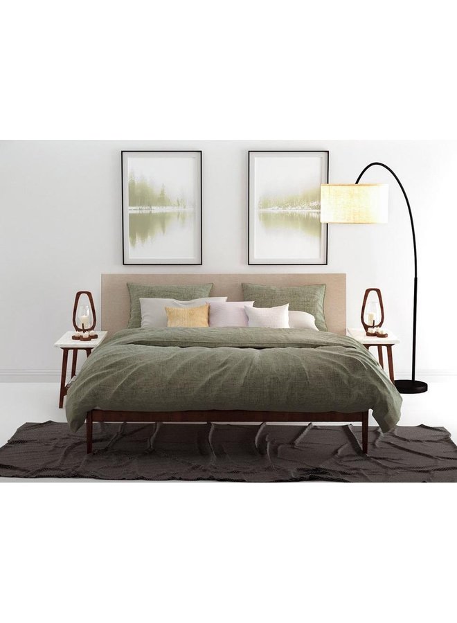 ZO! Home Dekbedovertrek Lino Army Groen - Katoen