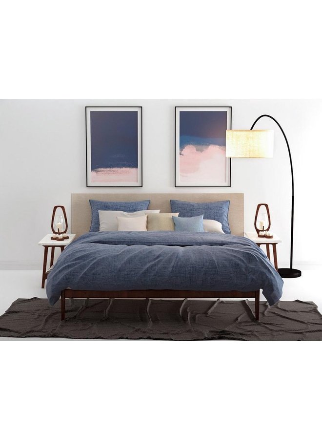 ZO! Home Dekbedovertrek Lino Urban Blauw - Katoen