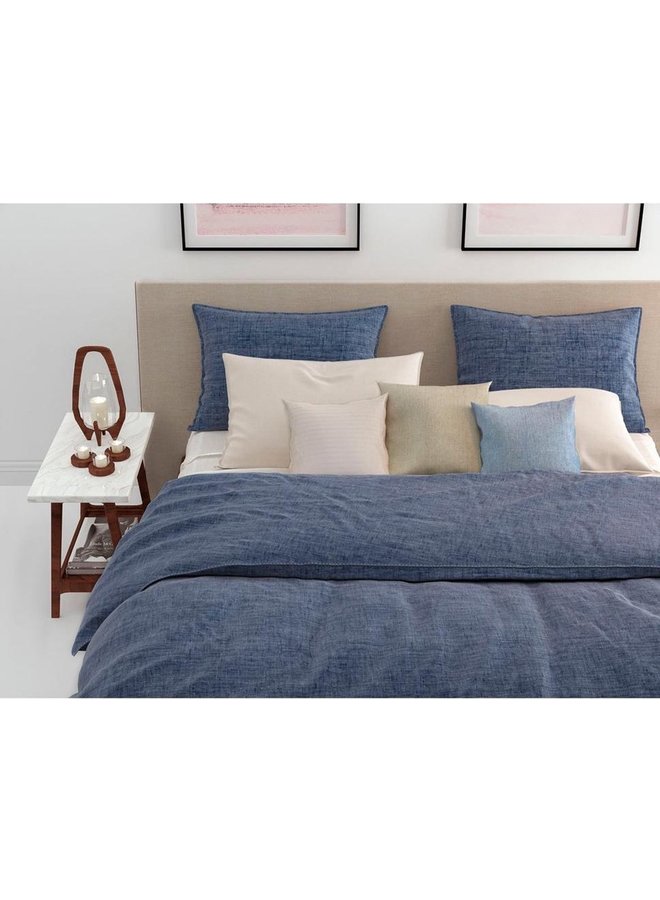 ZO! Home Dekbedovertrek Lino Urban Blauw - Katoen