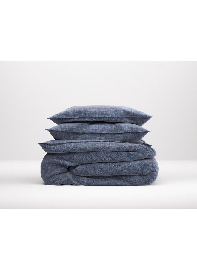 ZO! Home Dekbedovertrek Lino Urban Blauw - Katoen