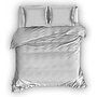 Cascina Colorini Dekbedovertrek Park Lane Zilver - Egyptisch Percale Katoen