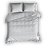 Cascina Colorini Dekbedovertrek Divina Grijs/Wit - Egyptisch Percale Katoen