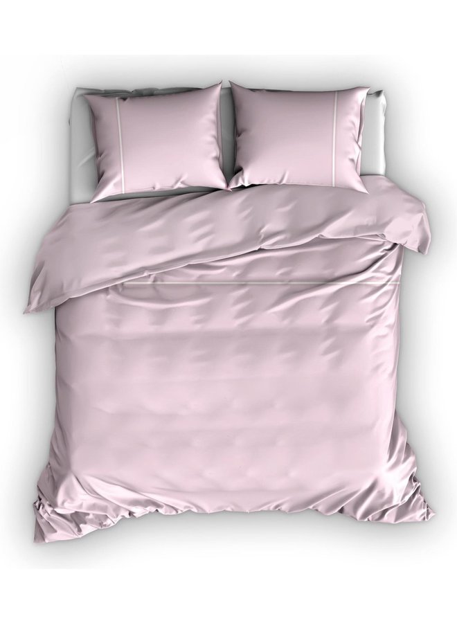 Dekbedovertrek Divina Roze/Wit - Egyptisch Percale Katoen