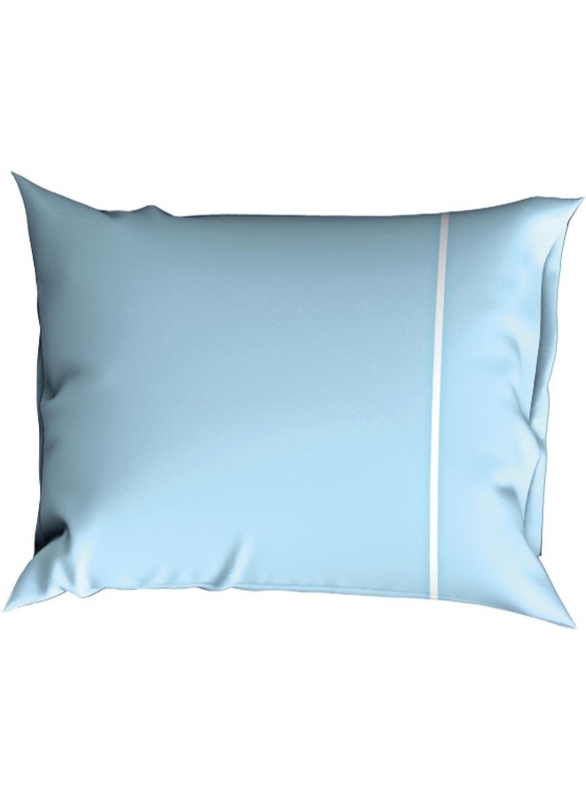Cascina Colorini Dekbedovertrek Divina Blauw/Wit - Egyptisch Percale Katoen