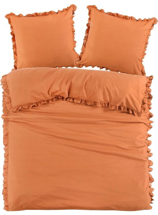 Papillon Dekbedovertrek Deauville Roestbruin - Percale Katoen