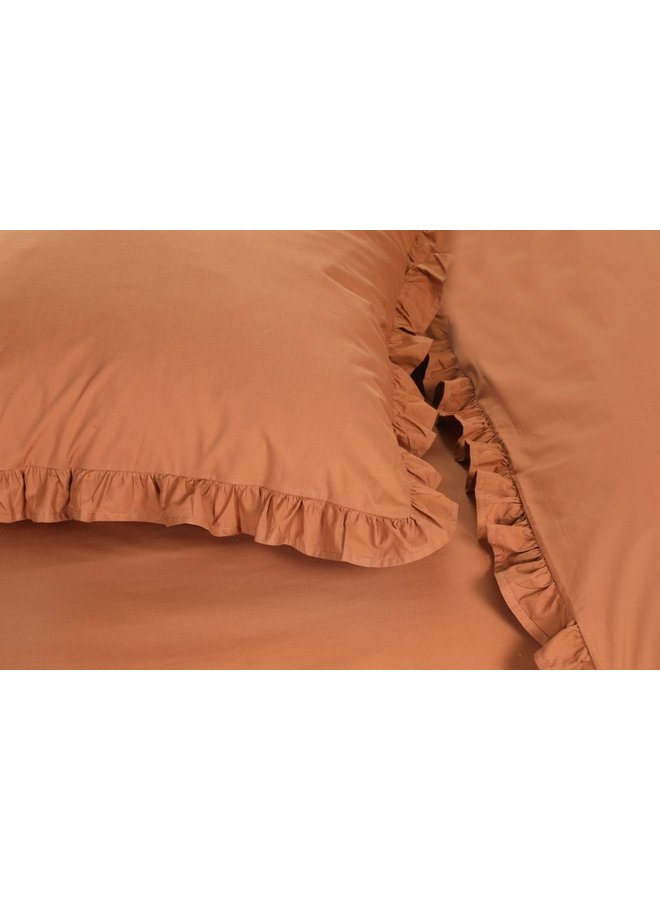 Papillon Dekbedovertrek Deauville Roestbruin - Percale Katoen