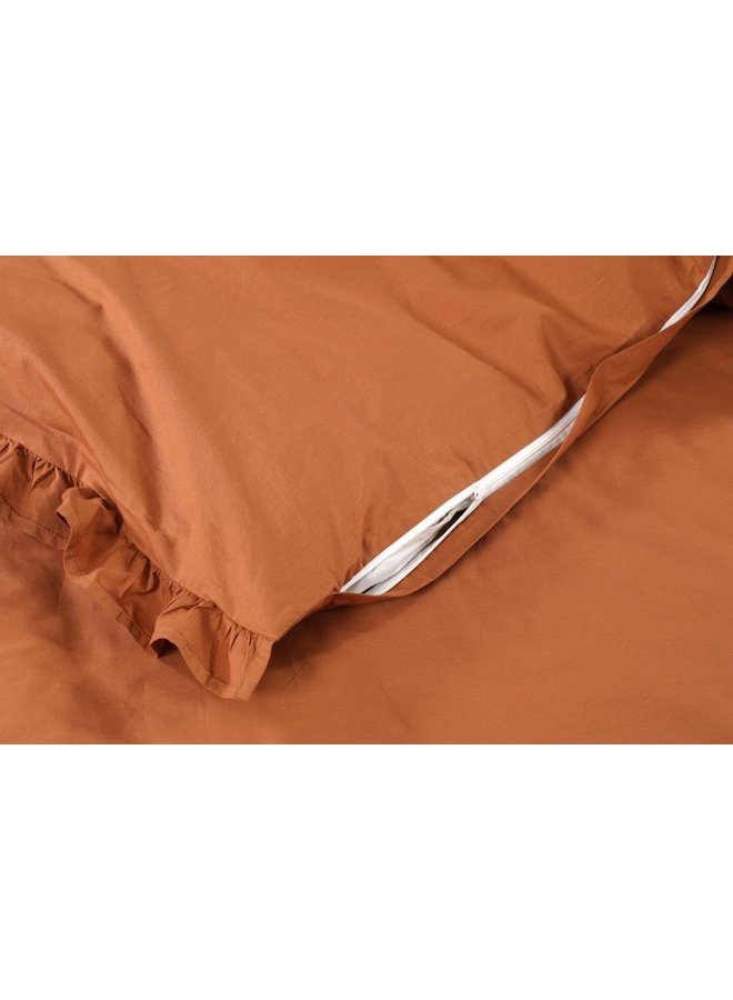 Papillon Dekbedovertrek Deauville Roestbruin - Percale Katoen